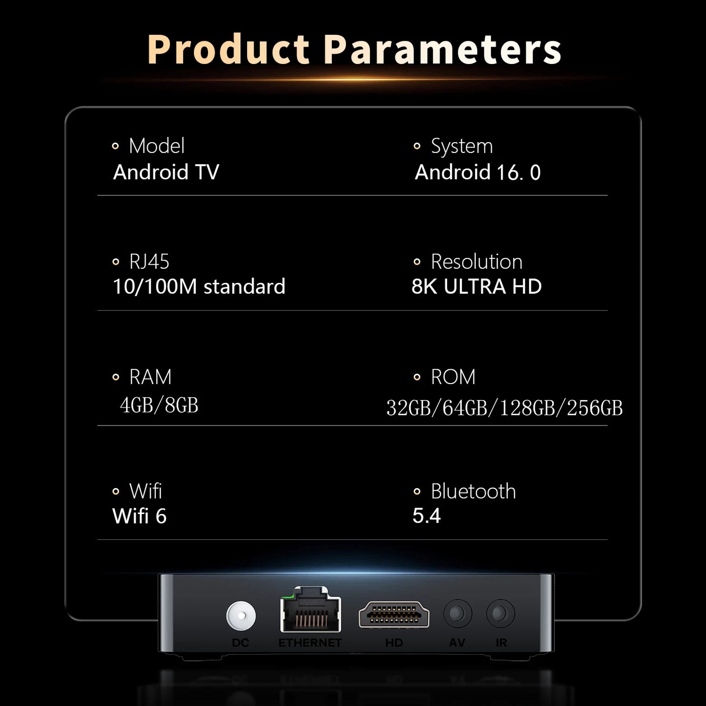 Smart X10 TV Box 4GB+32GB Android 16 Rockchip RK3518 Google Assistant 8K Video Bluetooth5.4 Media Player Very Fast Set Top Box