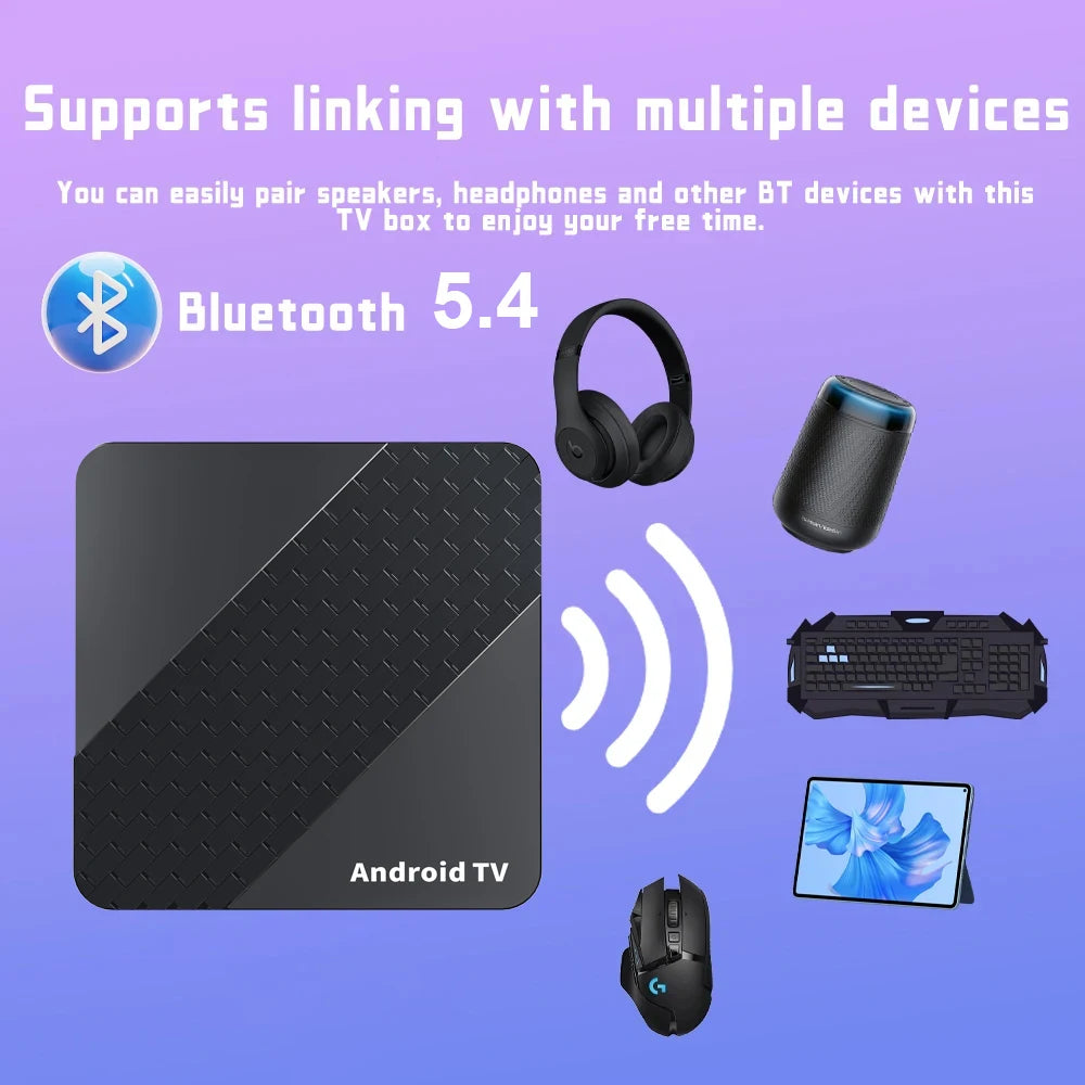 Smart X10 TV Box 4GB+32GB Android 16 Rockchip RK3518 Google Assistant 8K Video Bluetooth5.4 Media Player Very Fast Set Top Box