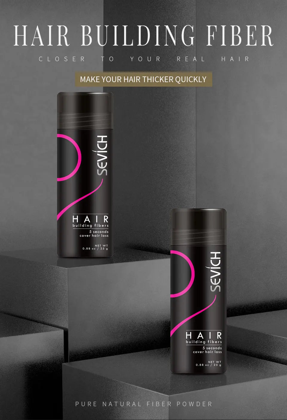 Fibras capilares + Dosificador Sevich 25g