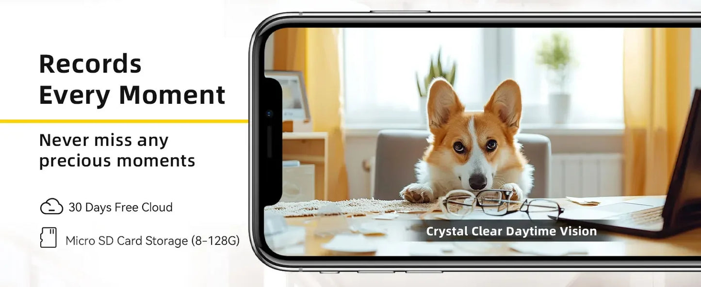 BoyKeep Smart Camera Security Protection Wifi Surveillance 5G/2.4GHz Indoor Baby Night Vision 360° Pan & Tilt 2-Way Audio K30