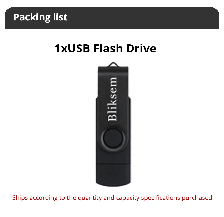 Bliksem 3IN1 Pendrive 64GB TYPE C Memory Stick OTG 64GB 2.0 for PC Mobile Phone Metal USB Flash Drive Pen Drive 64GB USB OTG